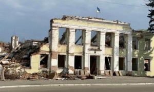 damaged building in ukraine
