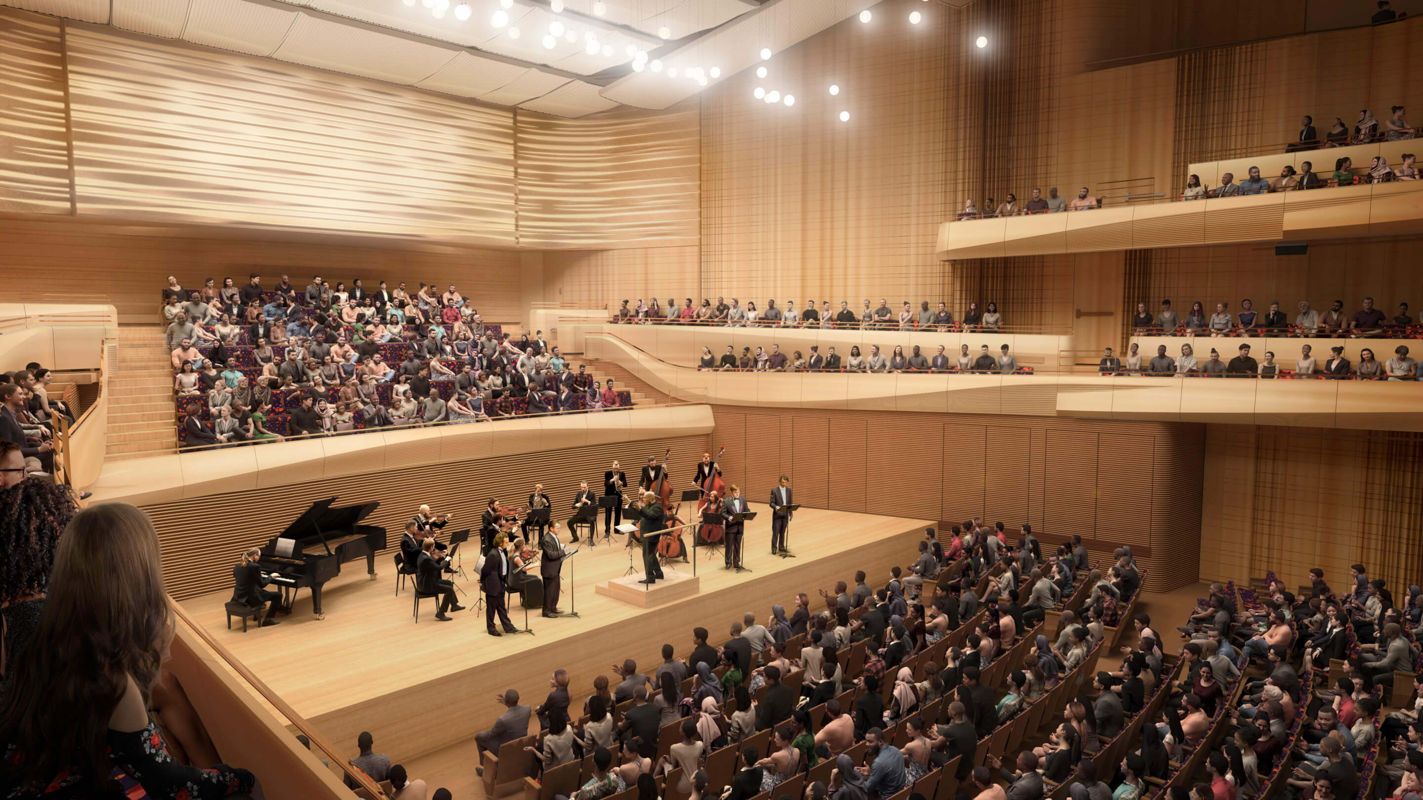 rendering of a concert hall interior