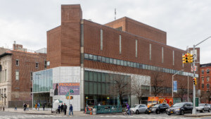 a brick-faced research library in harlem