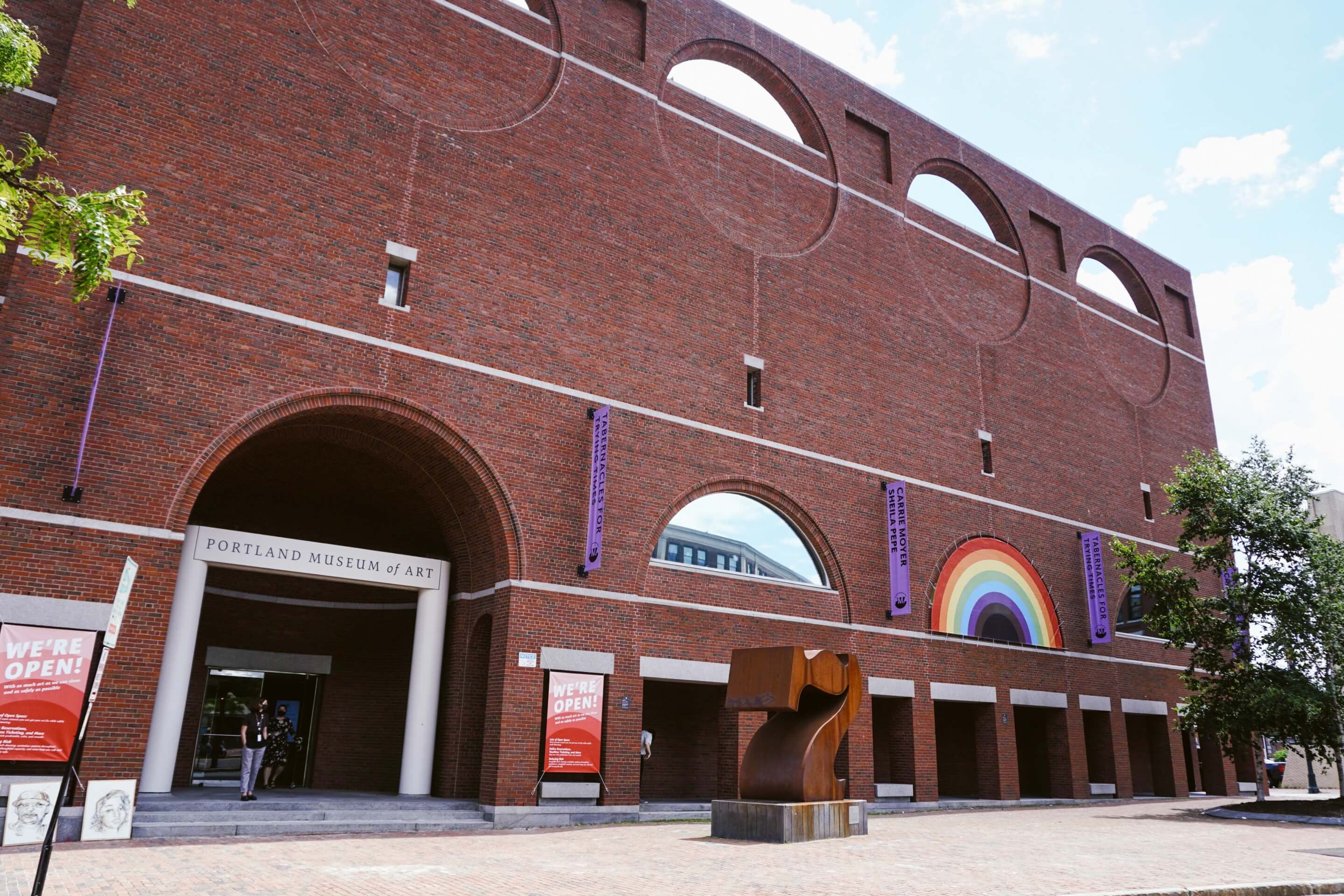 exterior of a brick-clad museum building