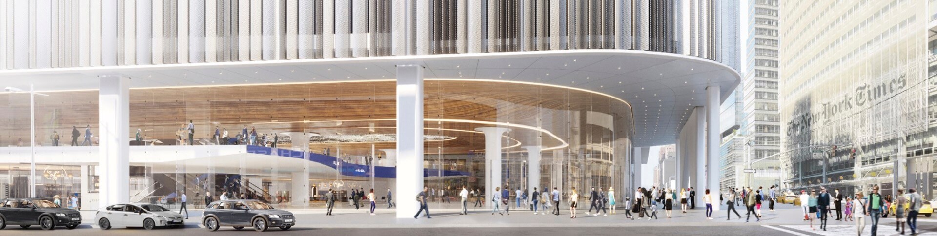 exterior rendering of a new midtown bus terminal