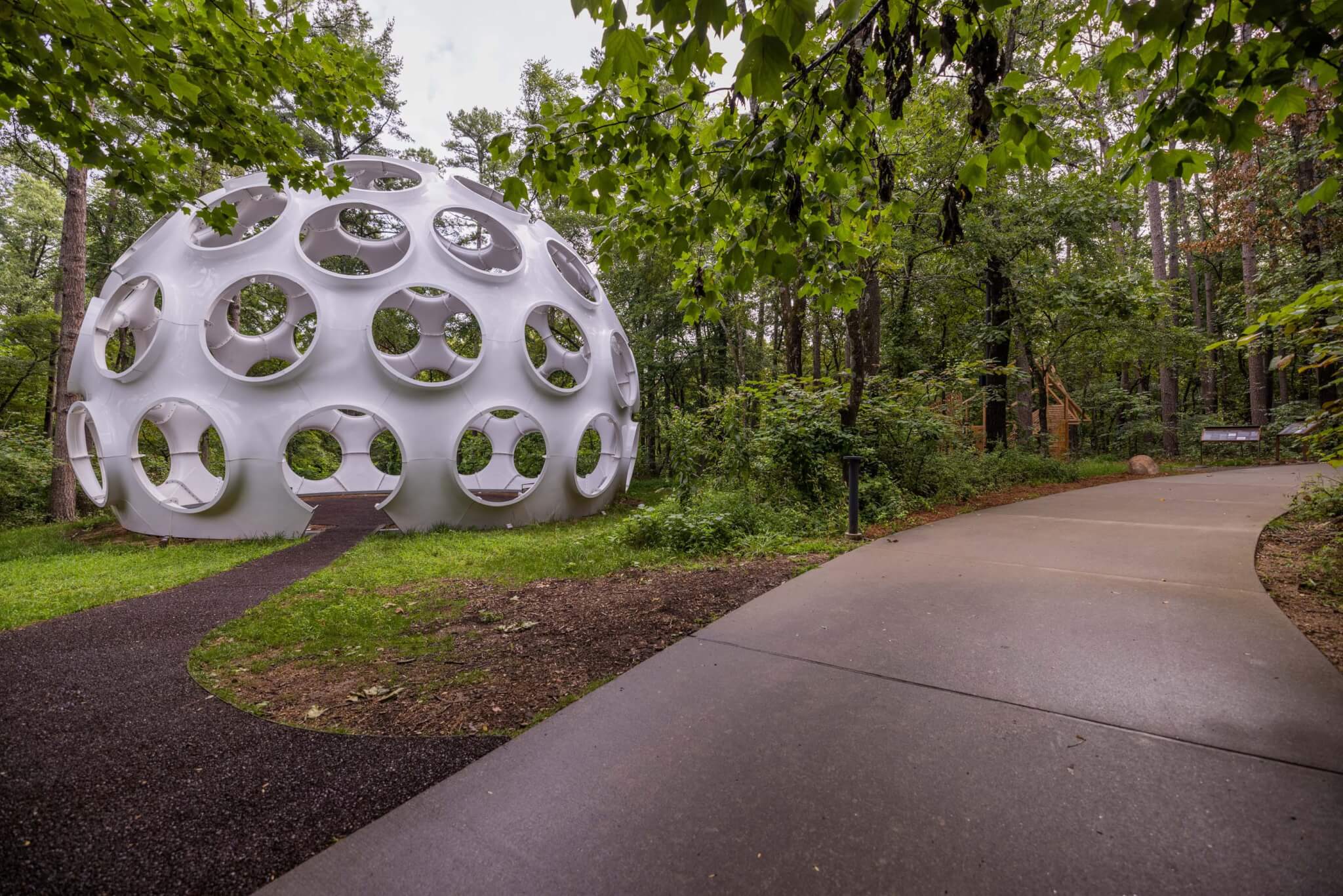 sphere sculpture with holes
