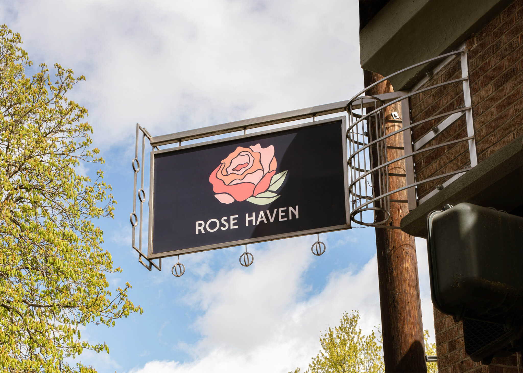 external signage for the portland nonprofit Rose Haven