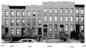 archival photo of rowhomes in south brooklyn
