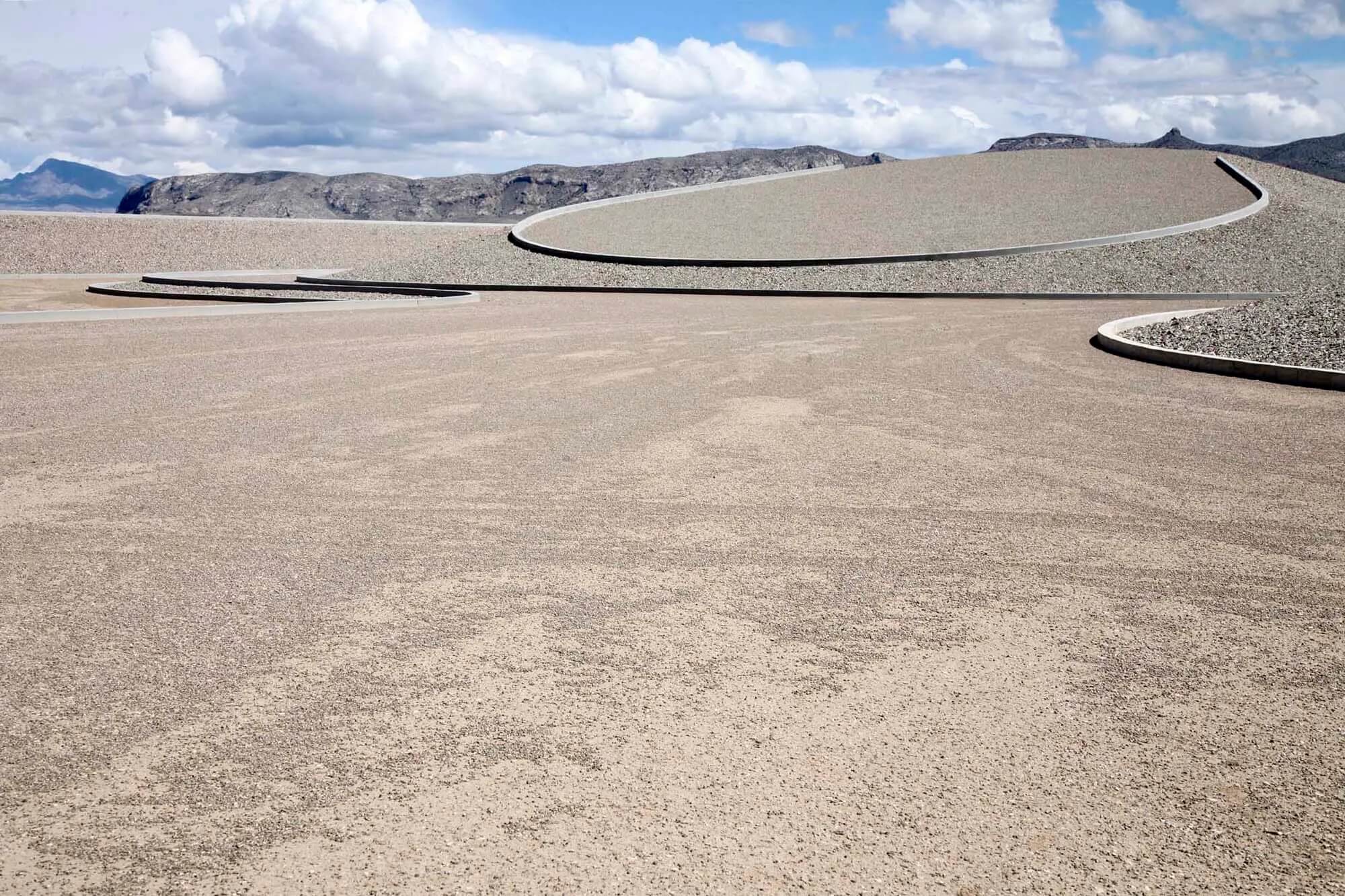 a massive work of land art in the desert