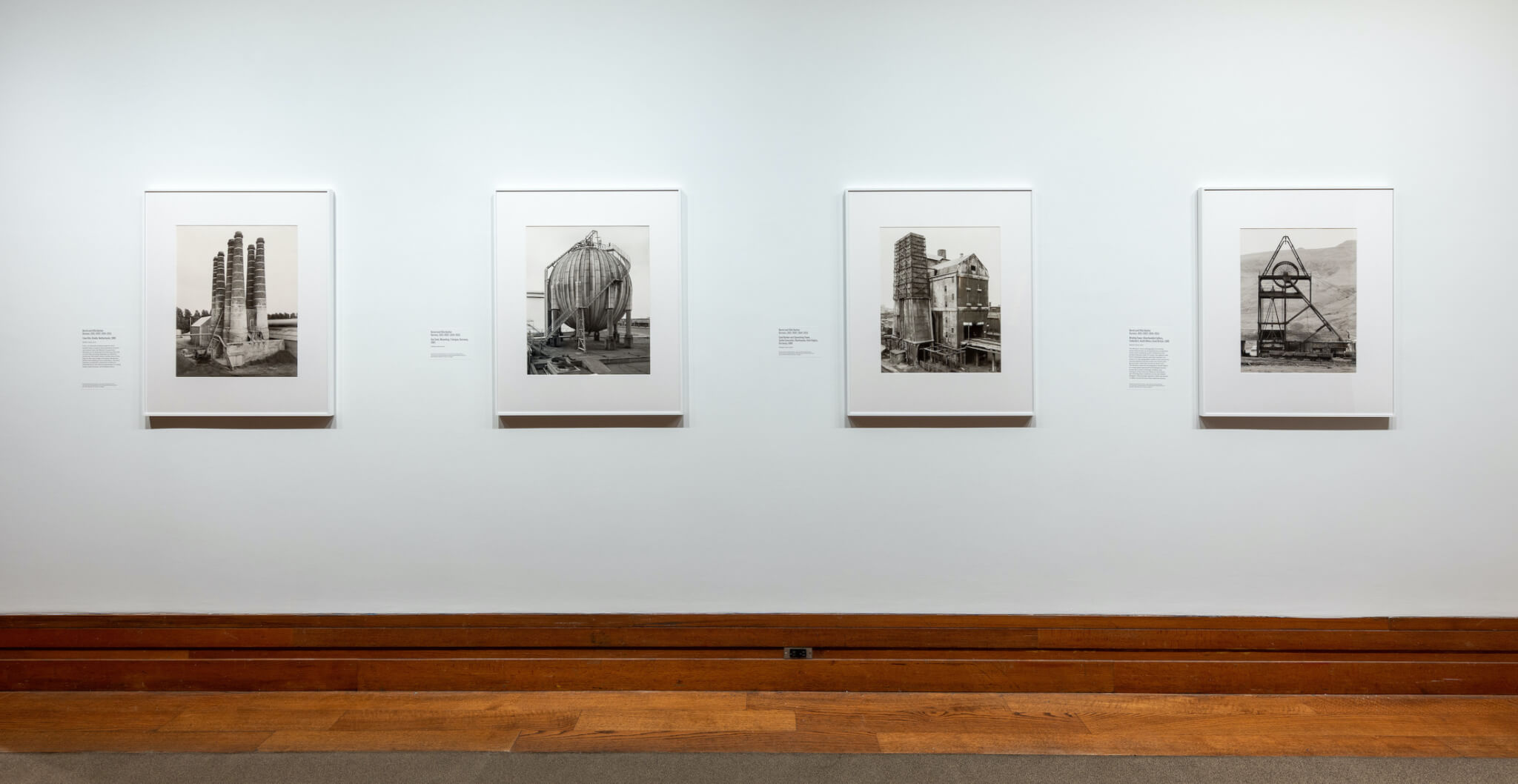 installation view of a photography exhibition 