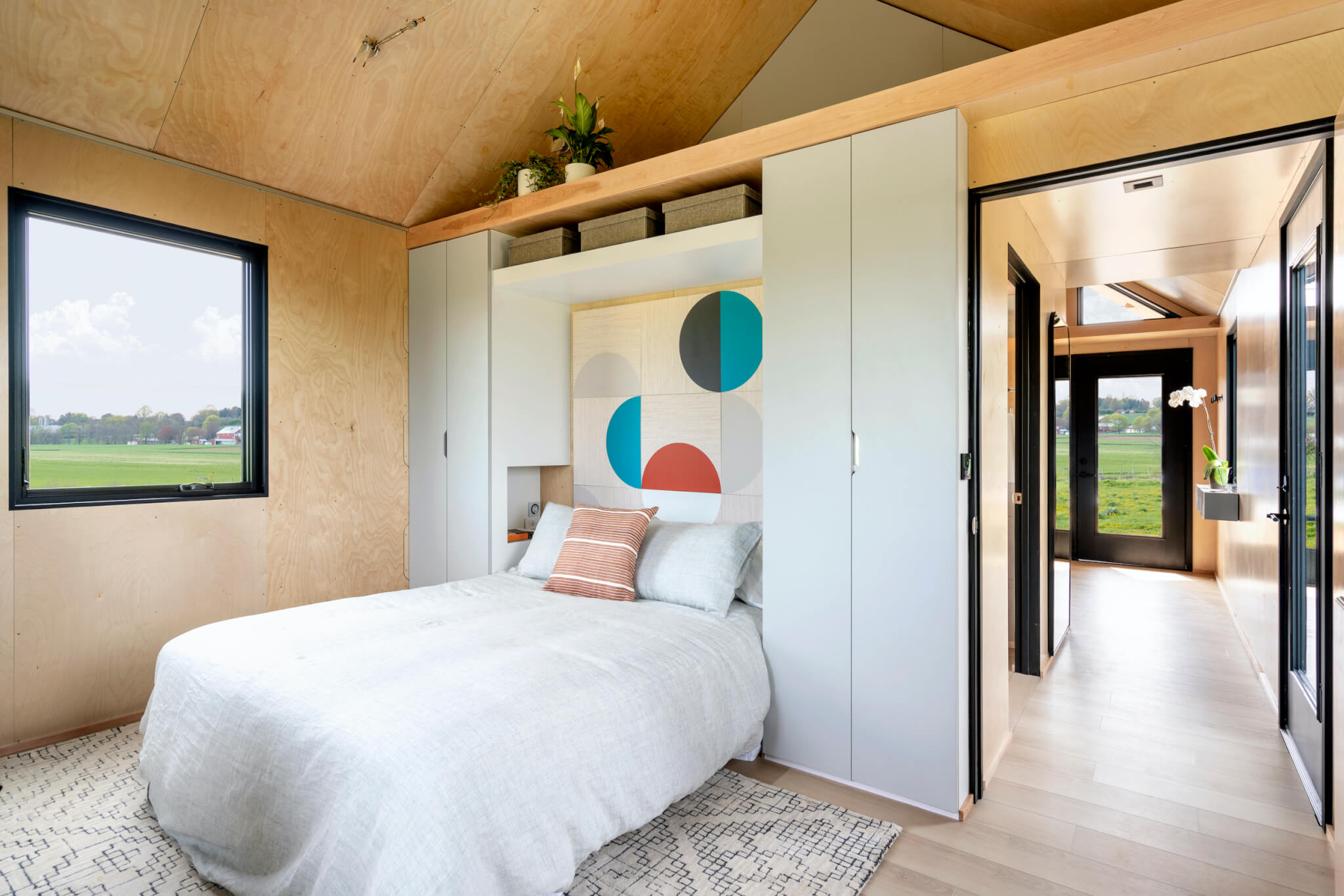 bedroom in a modular home