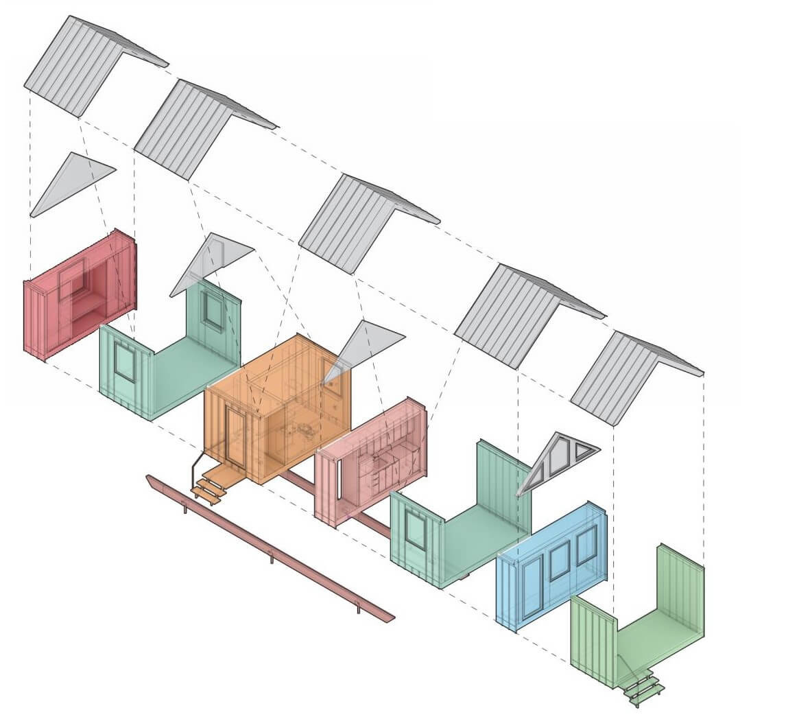 assembly diagram of a prefab home