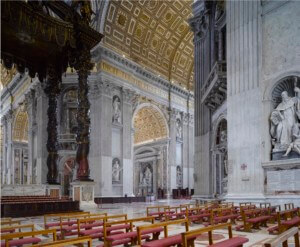 interior of St. Peter's Basilica, Vatican City
