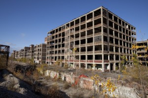 an abandoned automotive plant in detroit
