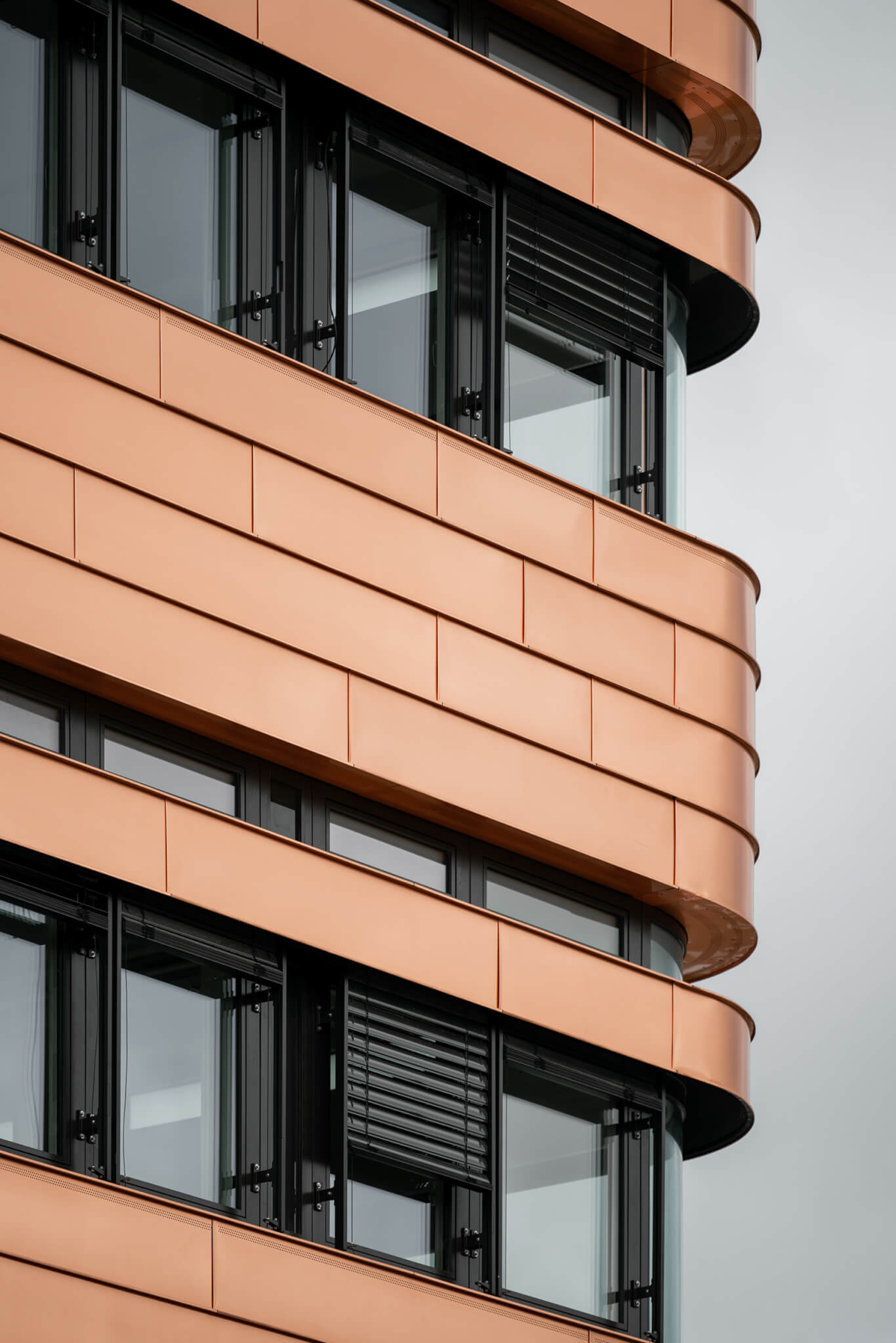 detail of a copper facade