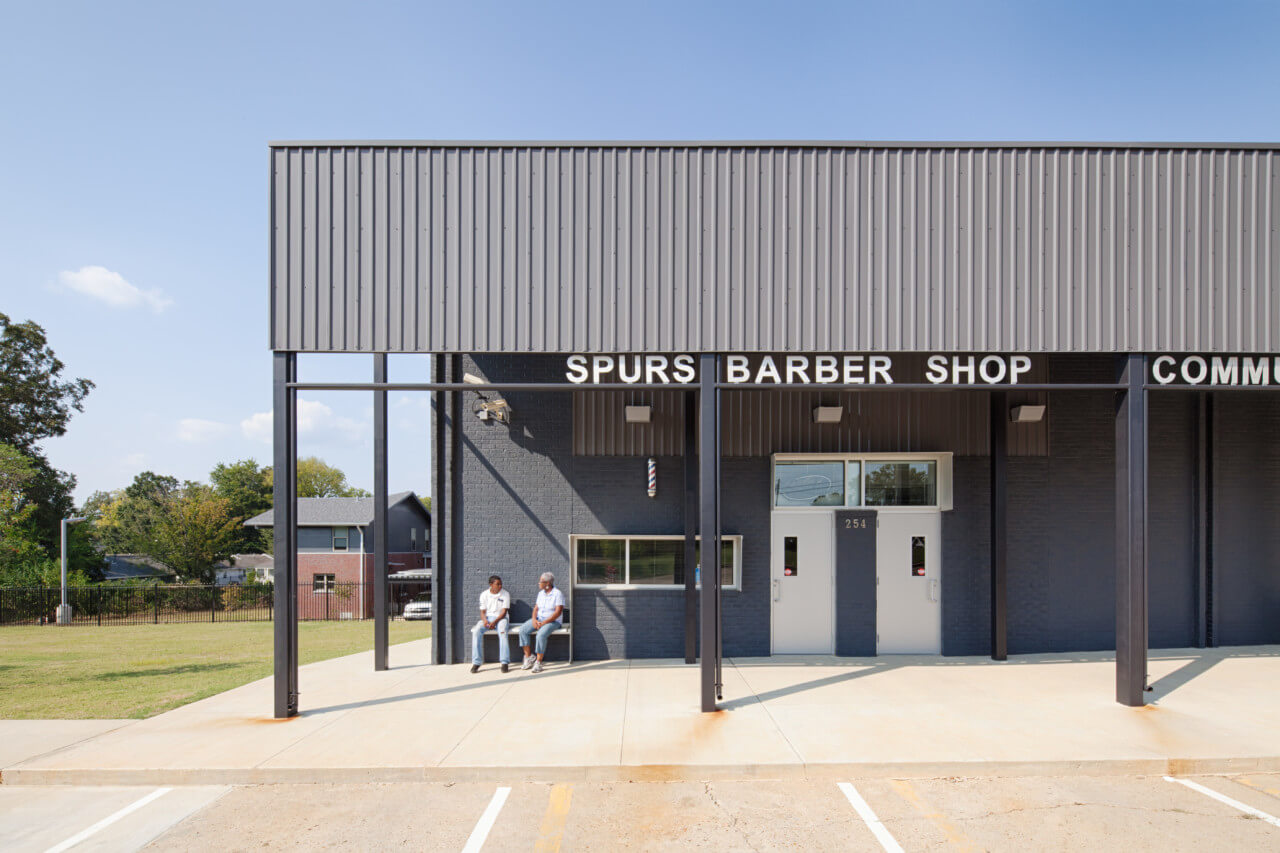 a community barbershop in midtown, jackson, mississippi