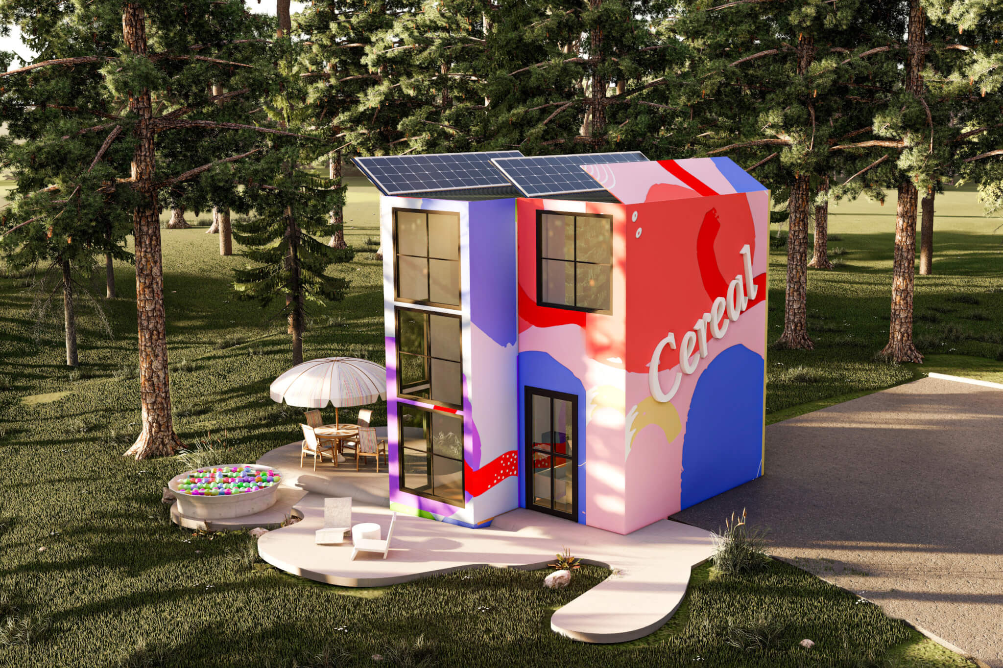 cereal box house