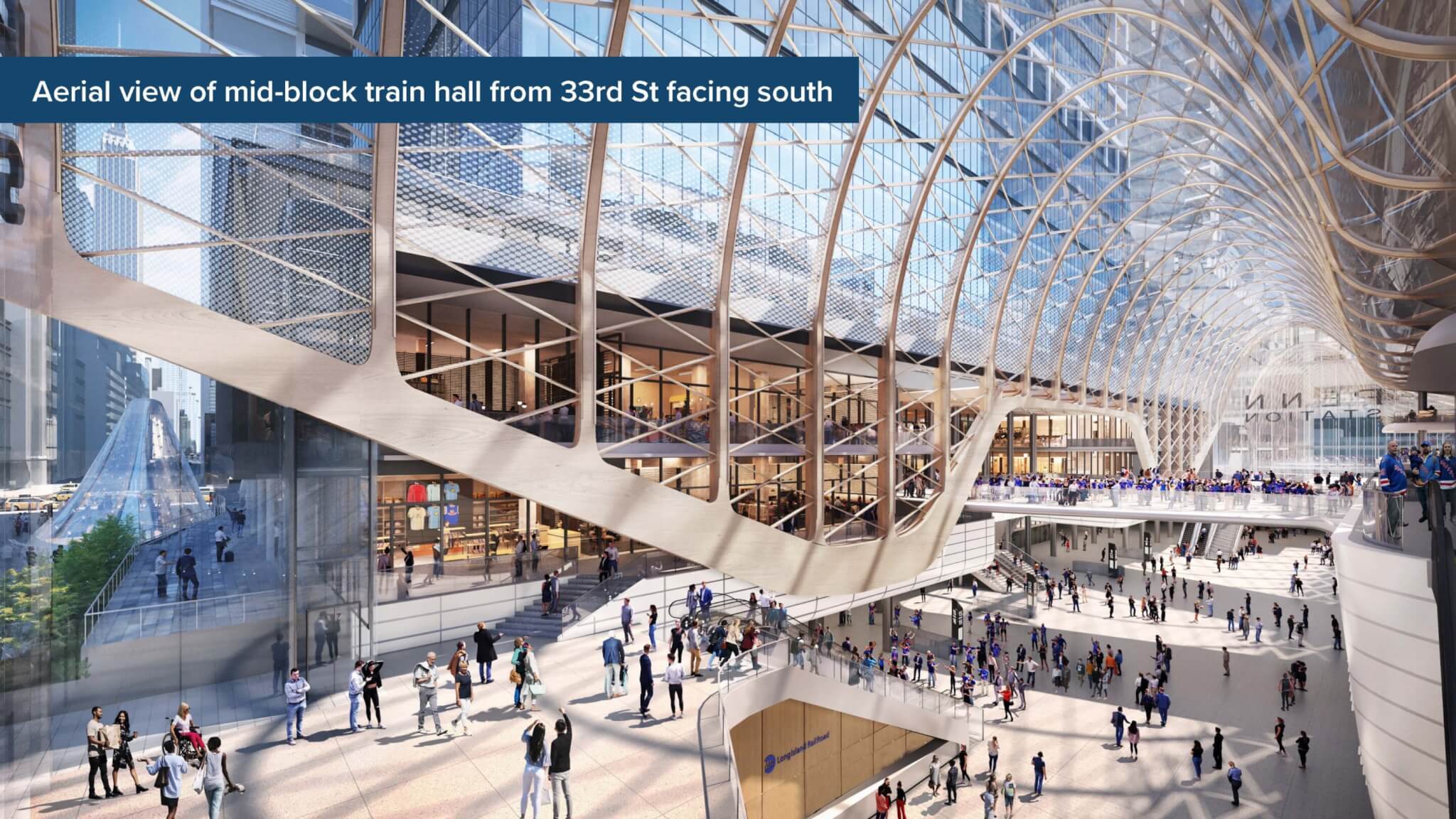 rendering of a train station interior