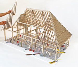 wood architecture model