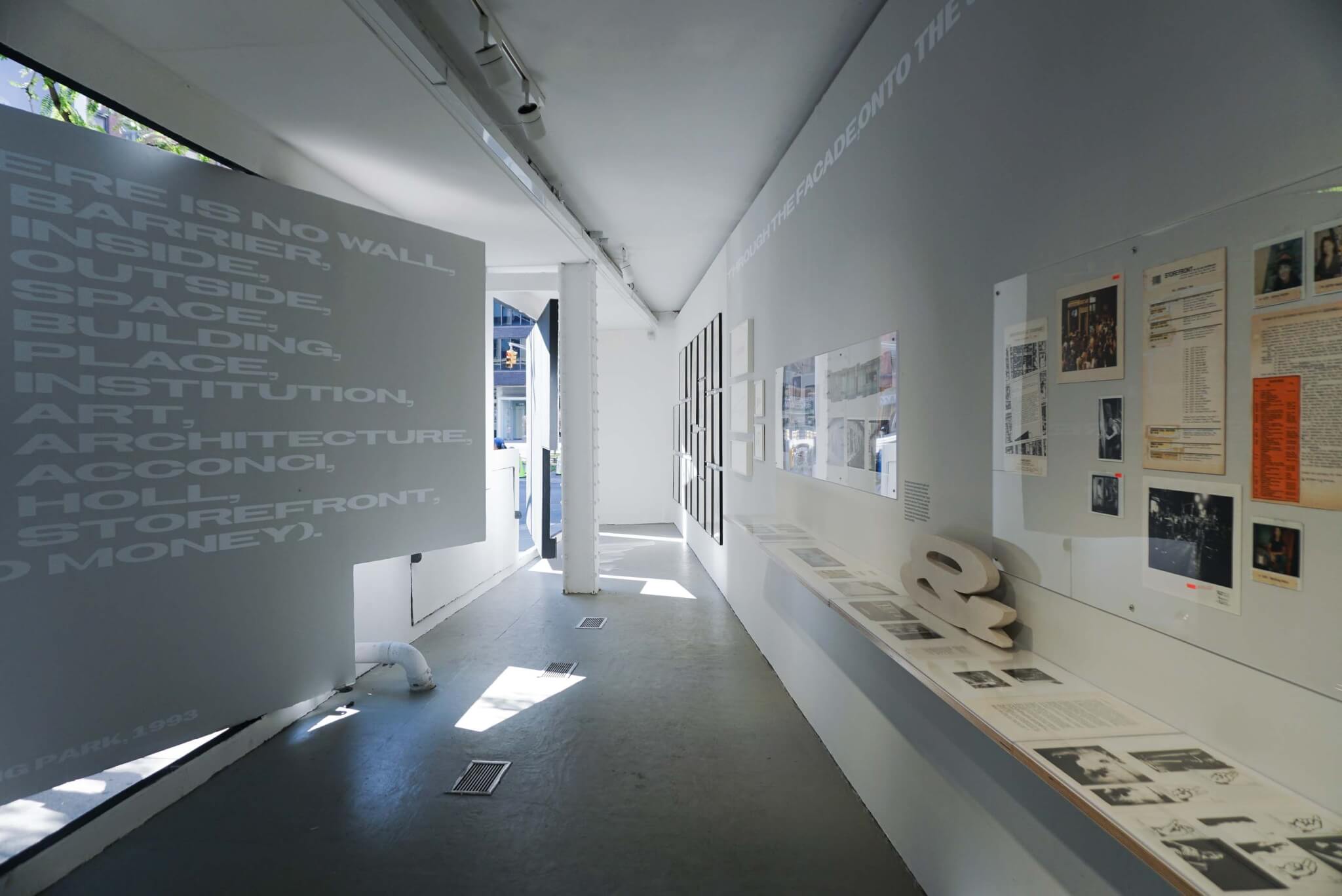 view of exhibition space