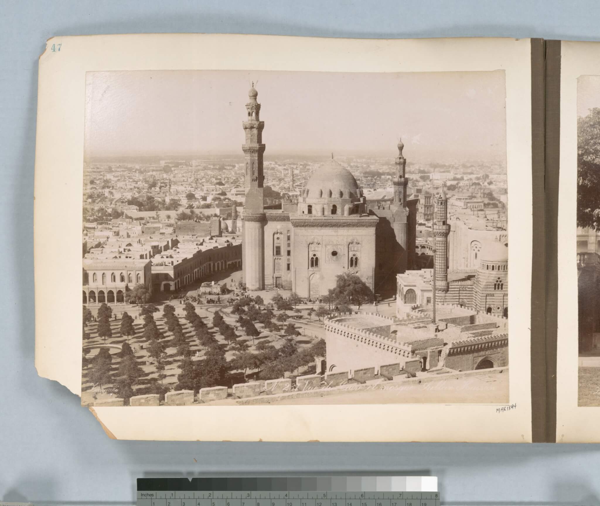 Archival image of the Sultan Hassan Mosque 