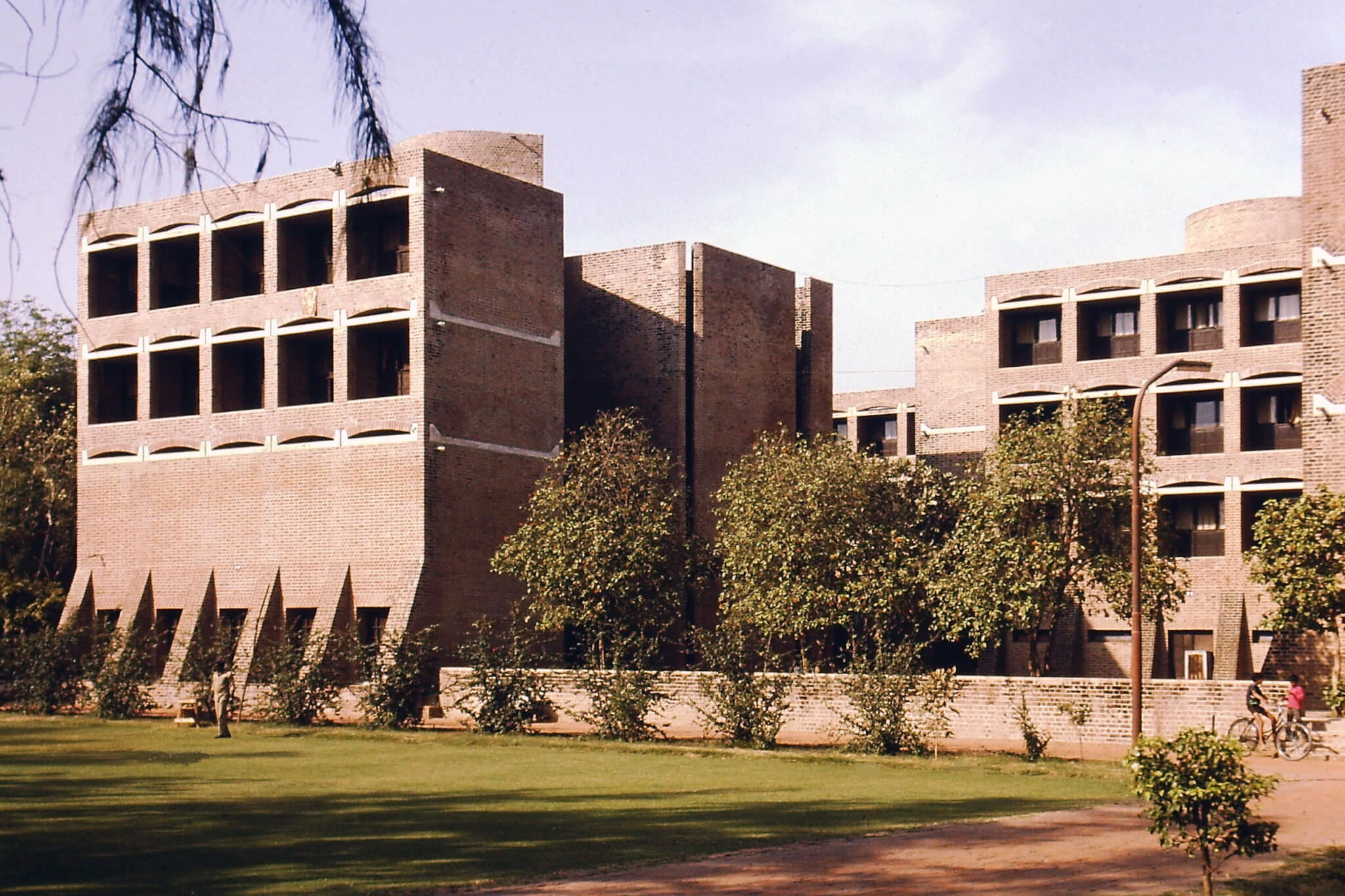 brick building on IIM Ahmedabad campus