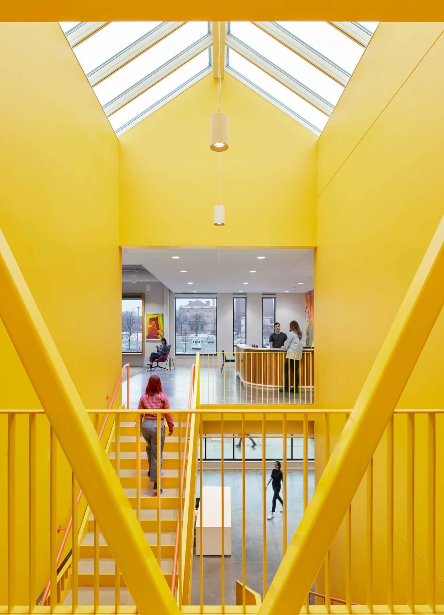 yellow stairwell