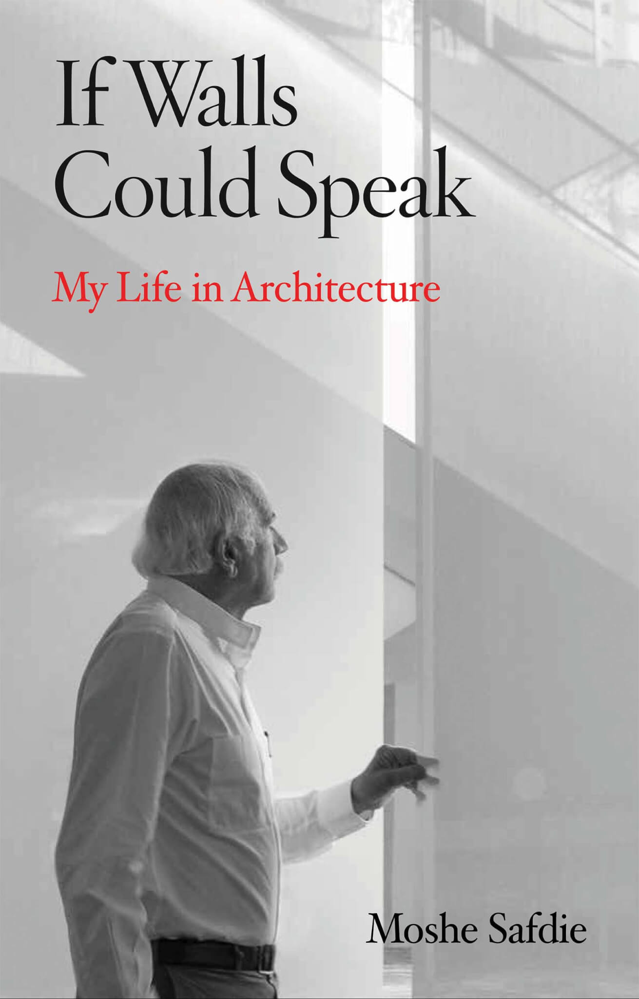 book cover featuring moshe safdie and a building