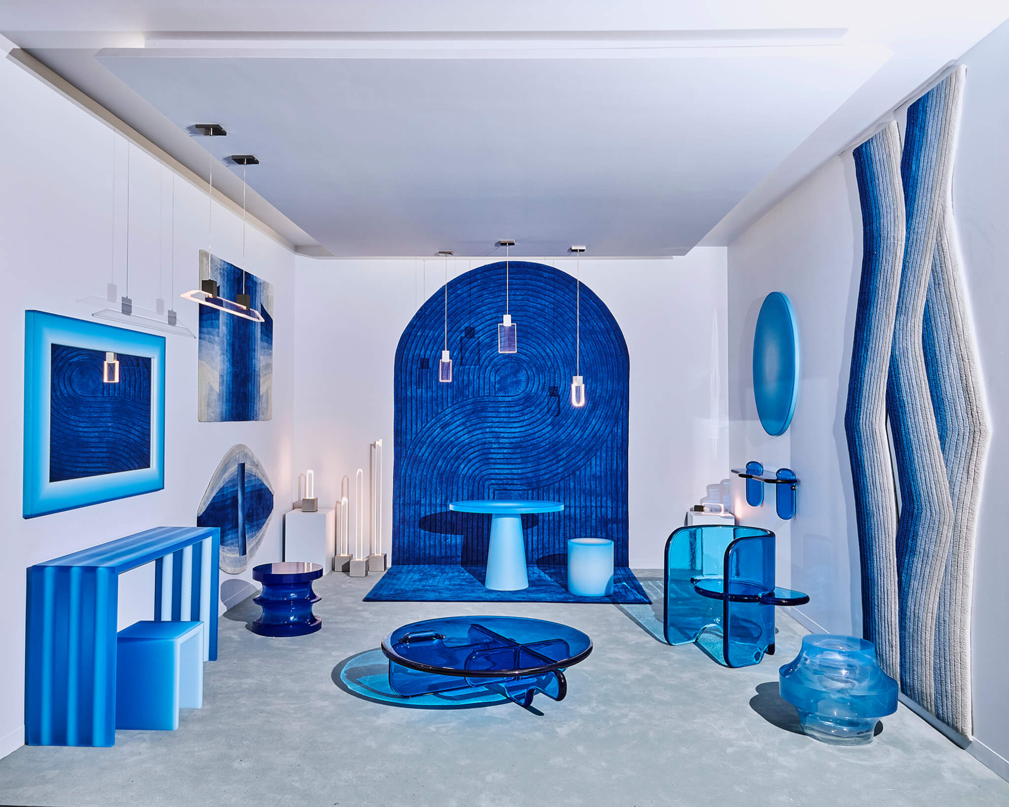 blue furnishings