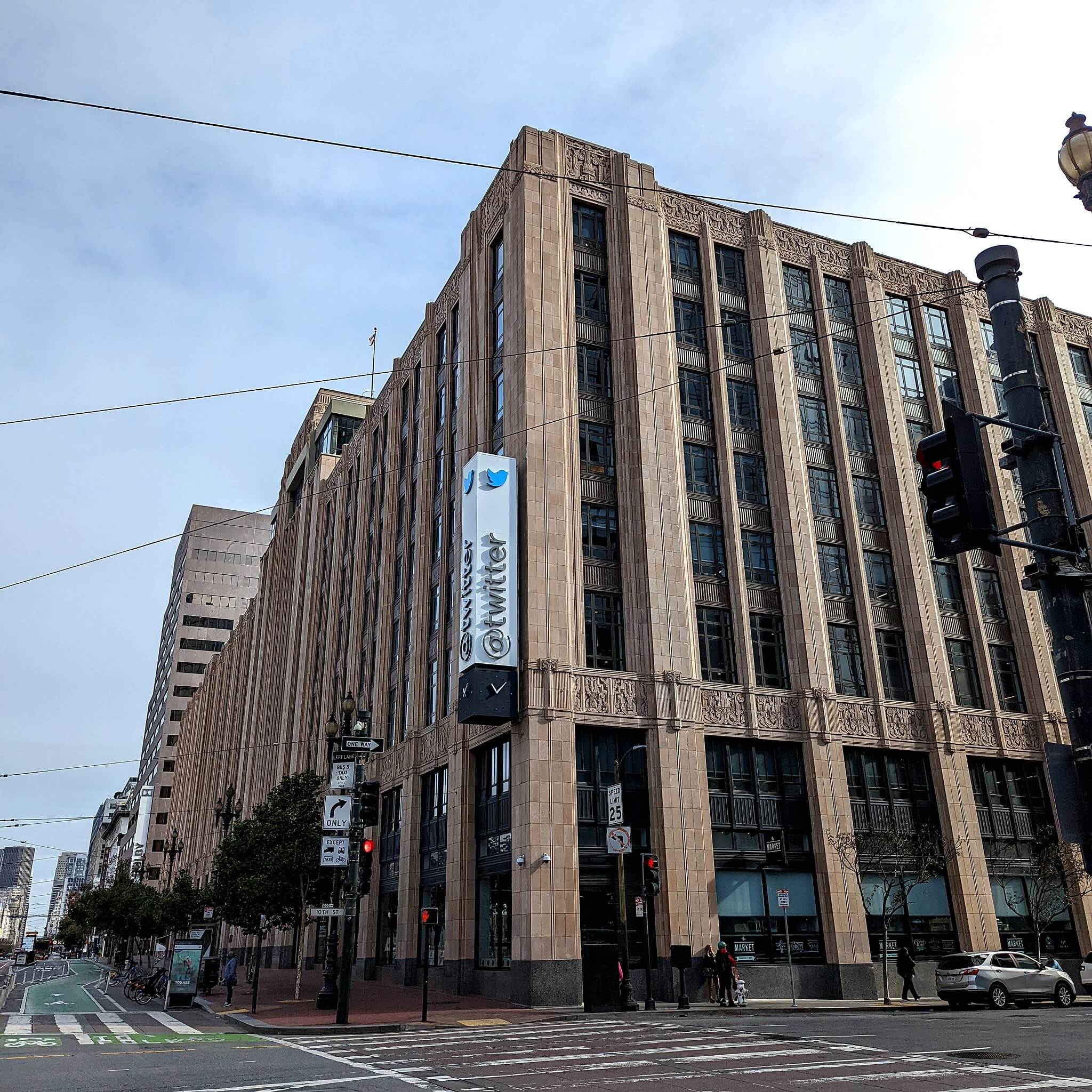 exterior of twitter headquarters in san francisco