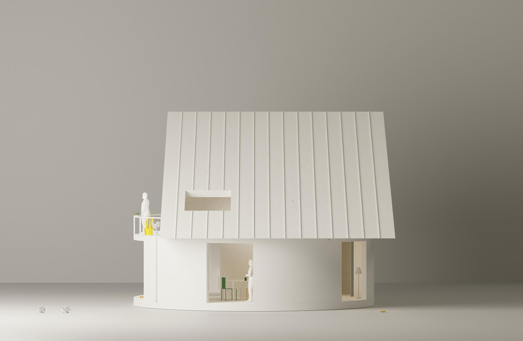 white model of a house