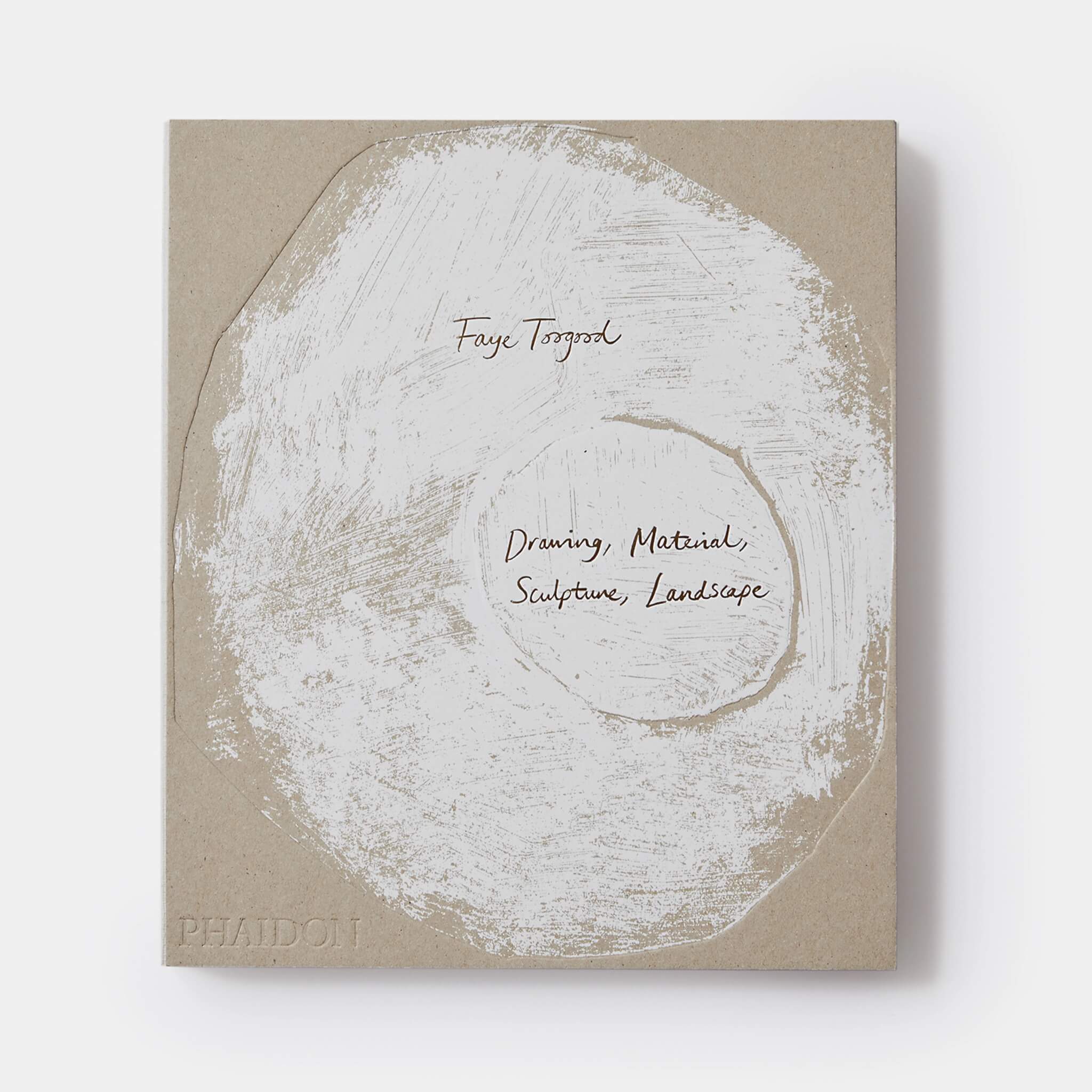 book cover with white painted smudge