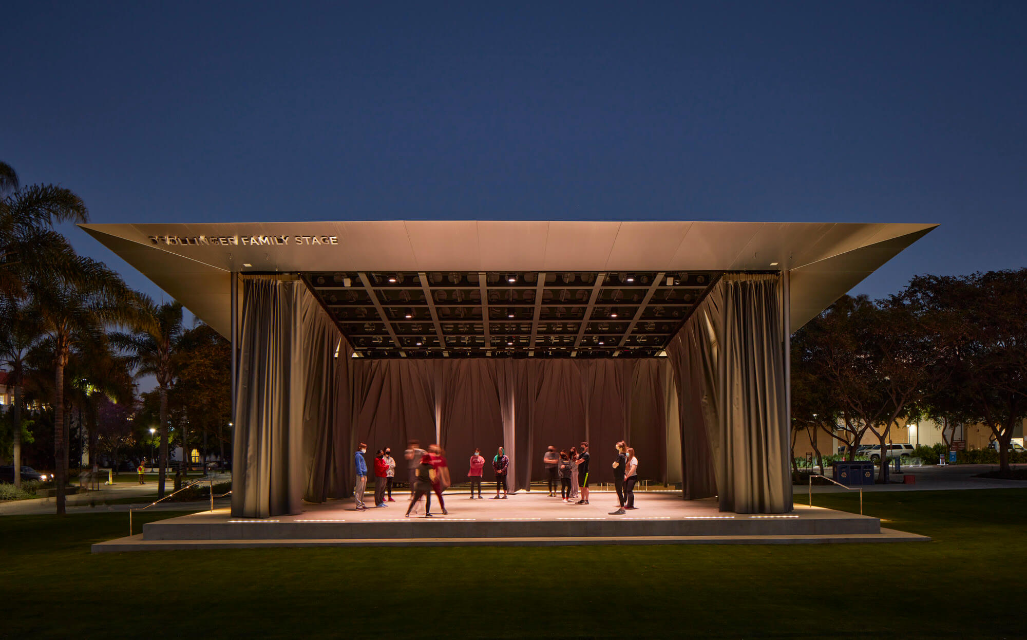 outdoor theater at night
