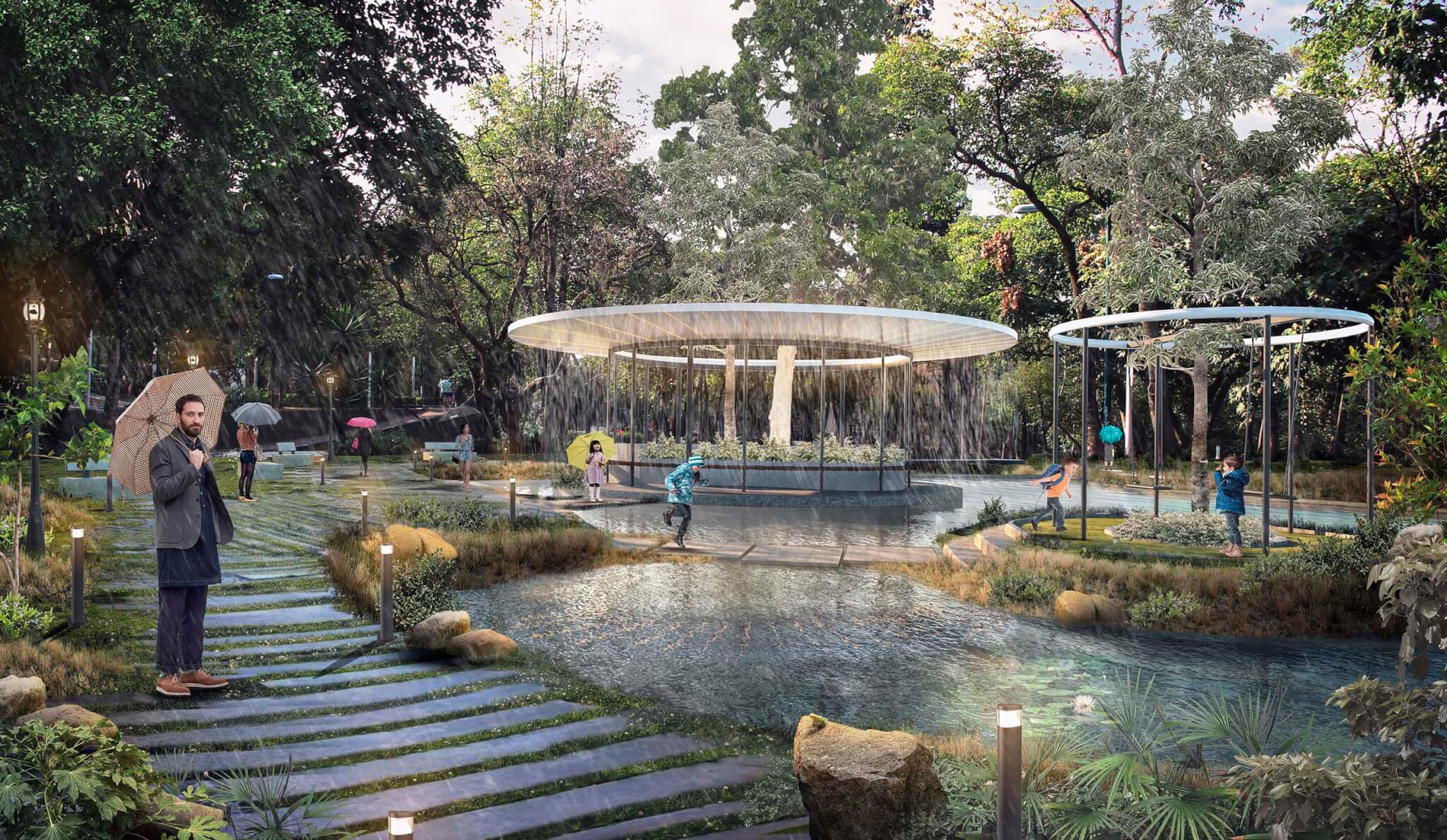 rendering of fountain