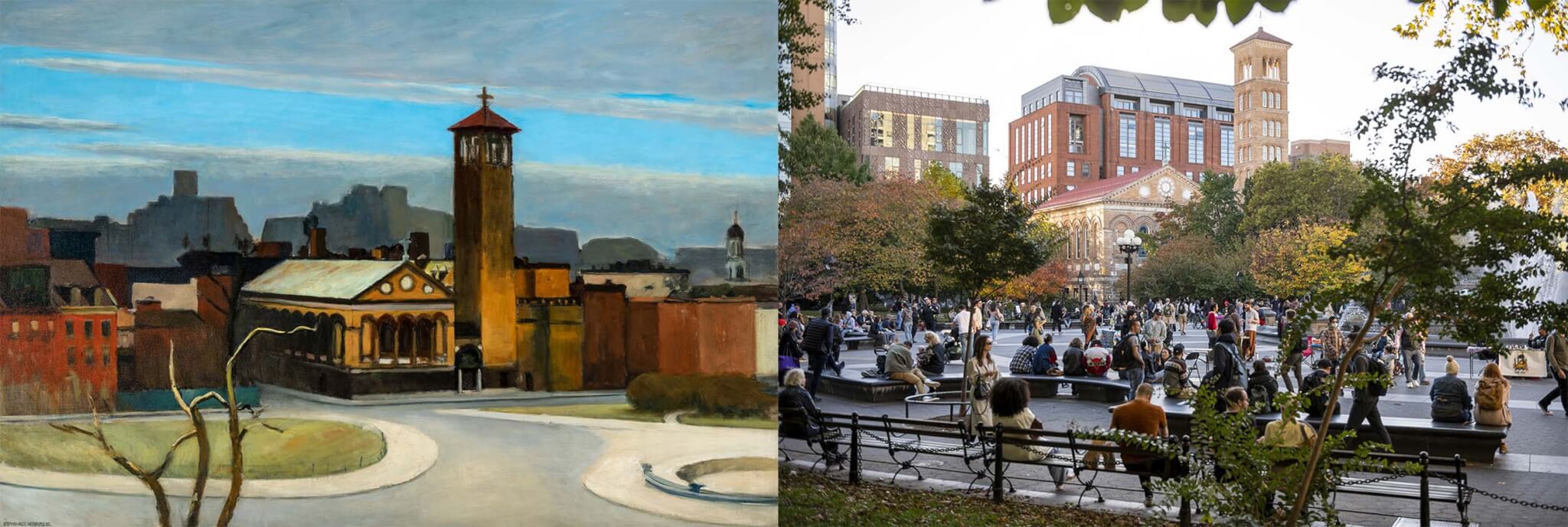 November, Washington Square painting 