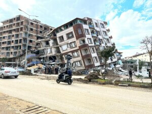 Aftermath of 2023 Turkey-Syria earthquake.