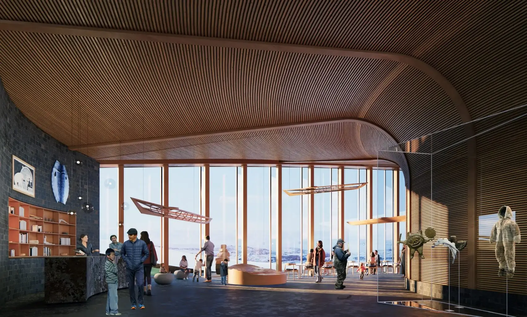 Interior view of forthcoming Inuit Heritage Centre by Dorte Mandrup