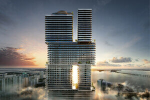 Render of a building in Miami.