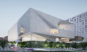exterior rendering of the broad museum expansion