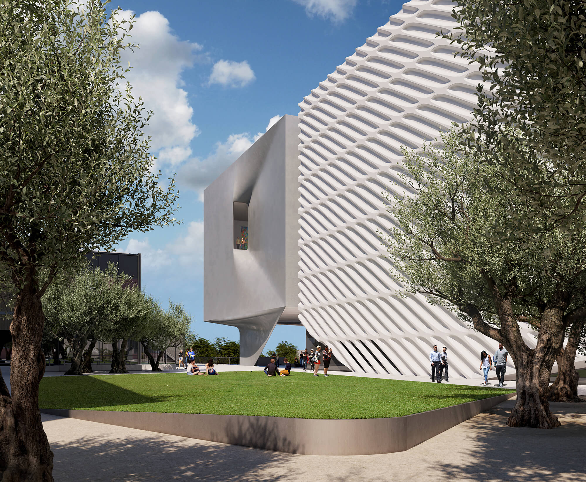 rendering of the broad museum expansion
