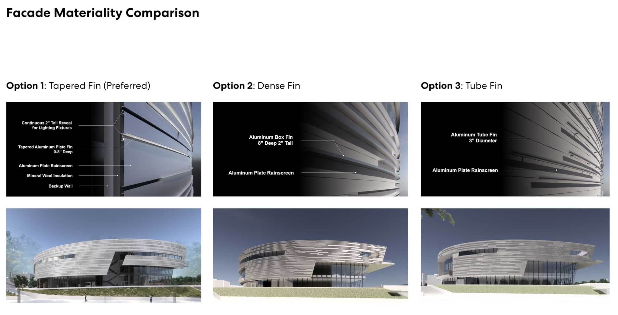 facade material study for Bezos Learning Center