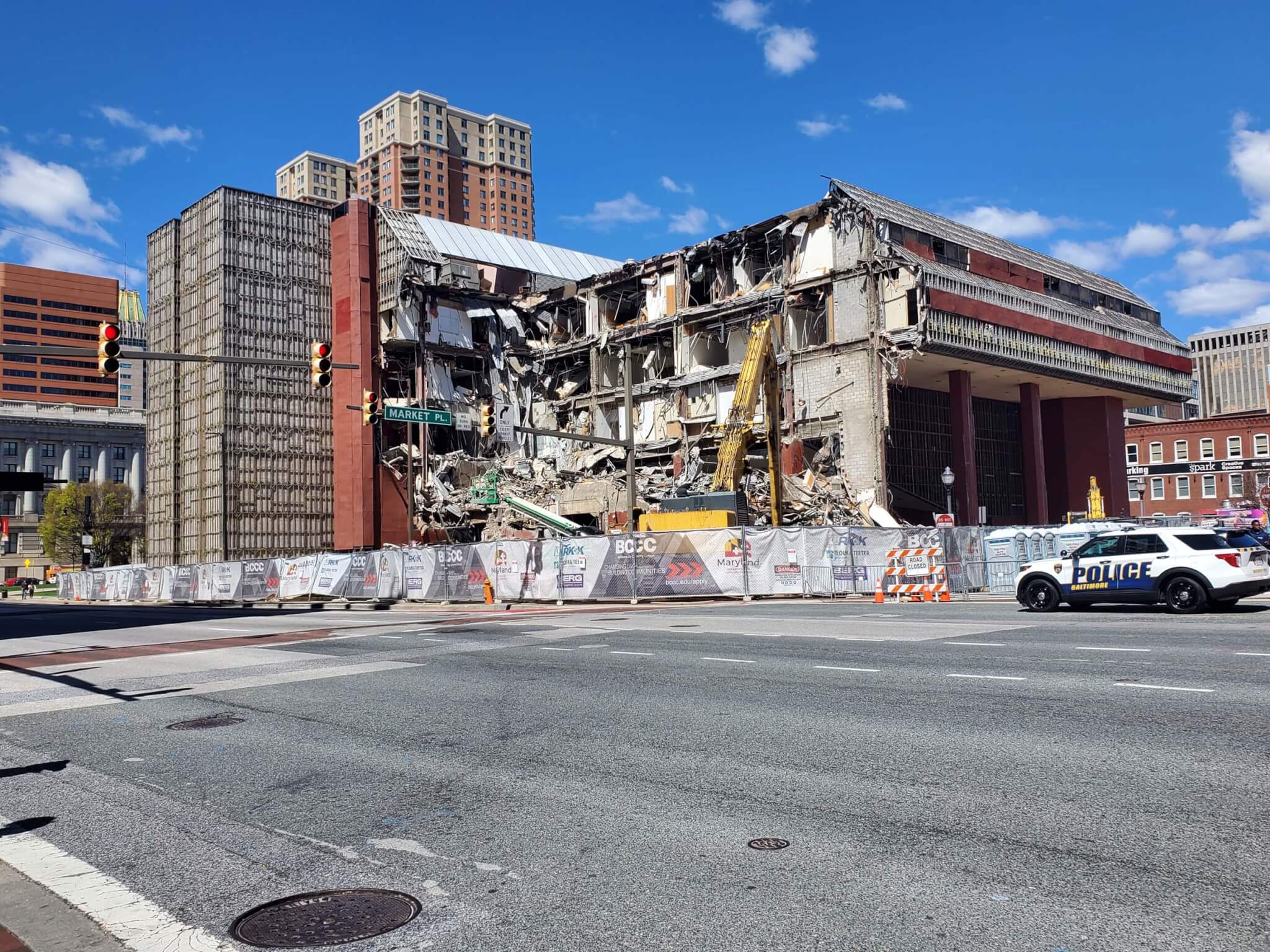 Demolition underway on Lumsden’s Bard Creating in Baltimore