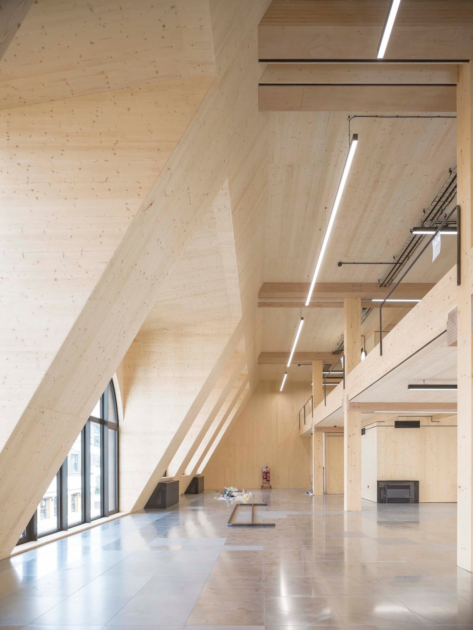 Cross-laminated timber interiors
