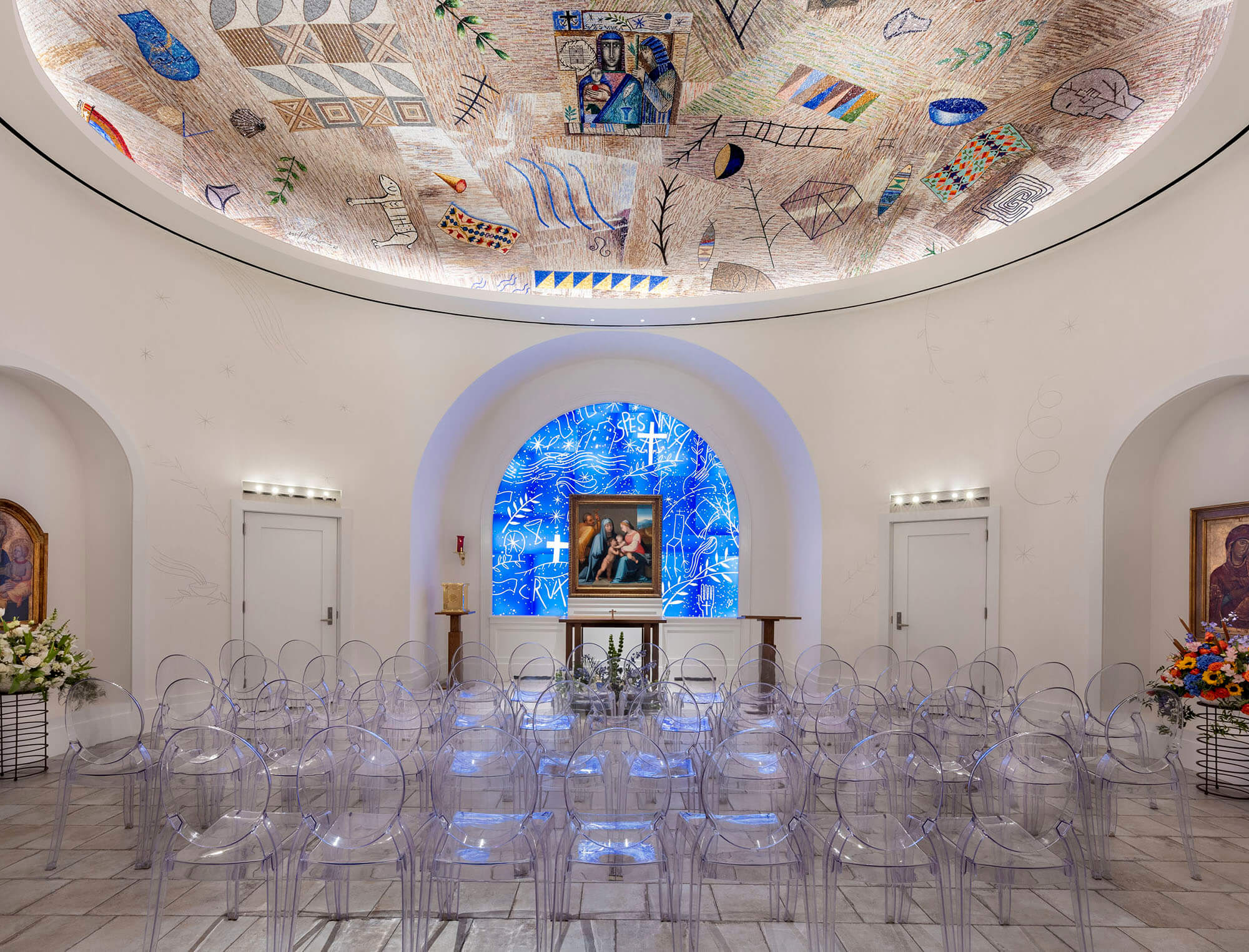 interior view of the chapel in RAMSA’s new art museum at Notre Dame