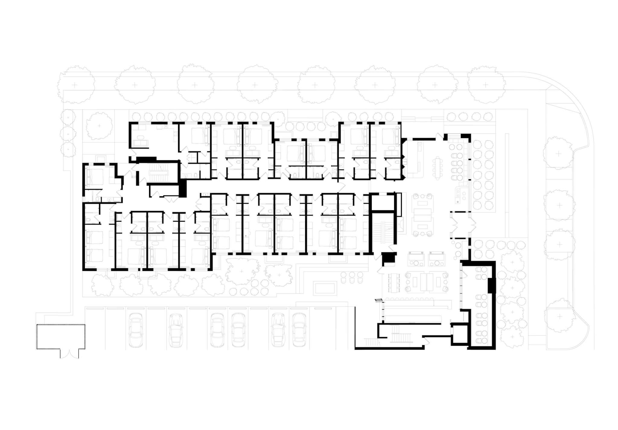 ground-floor plan for MOLLIE Aspen