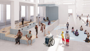rendering of accessible Queens Musuem for MIXmuseum Study