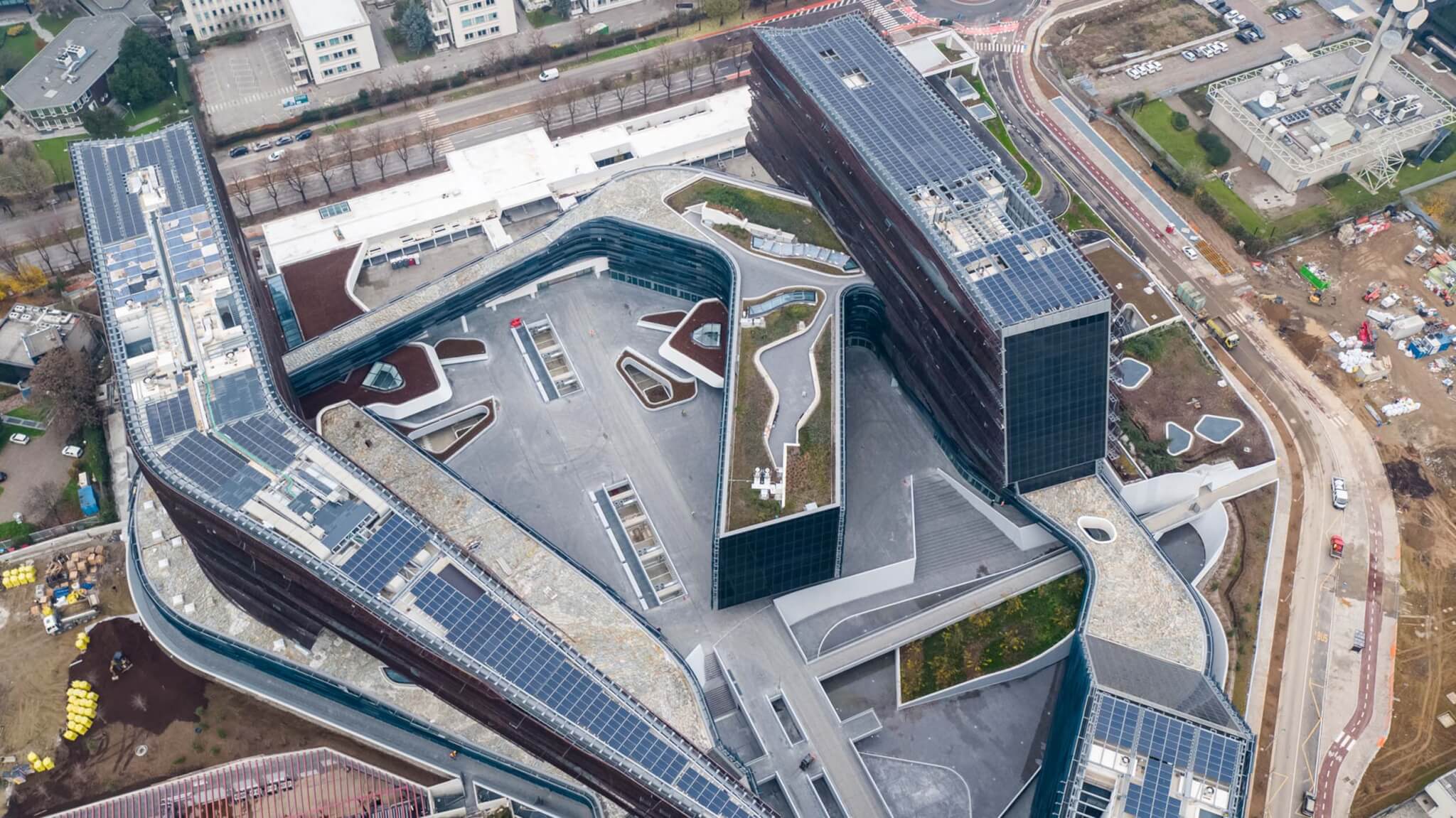 view of roof of ENI headquarters 