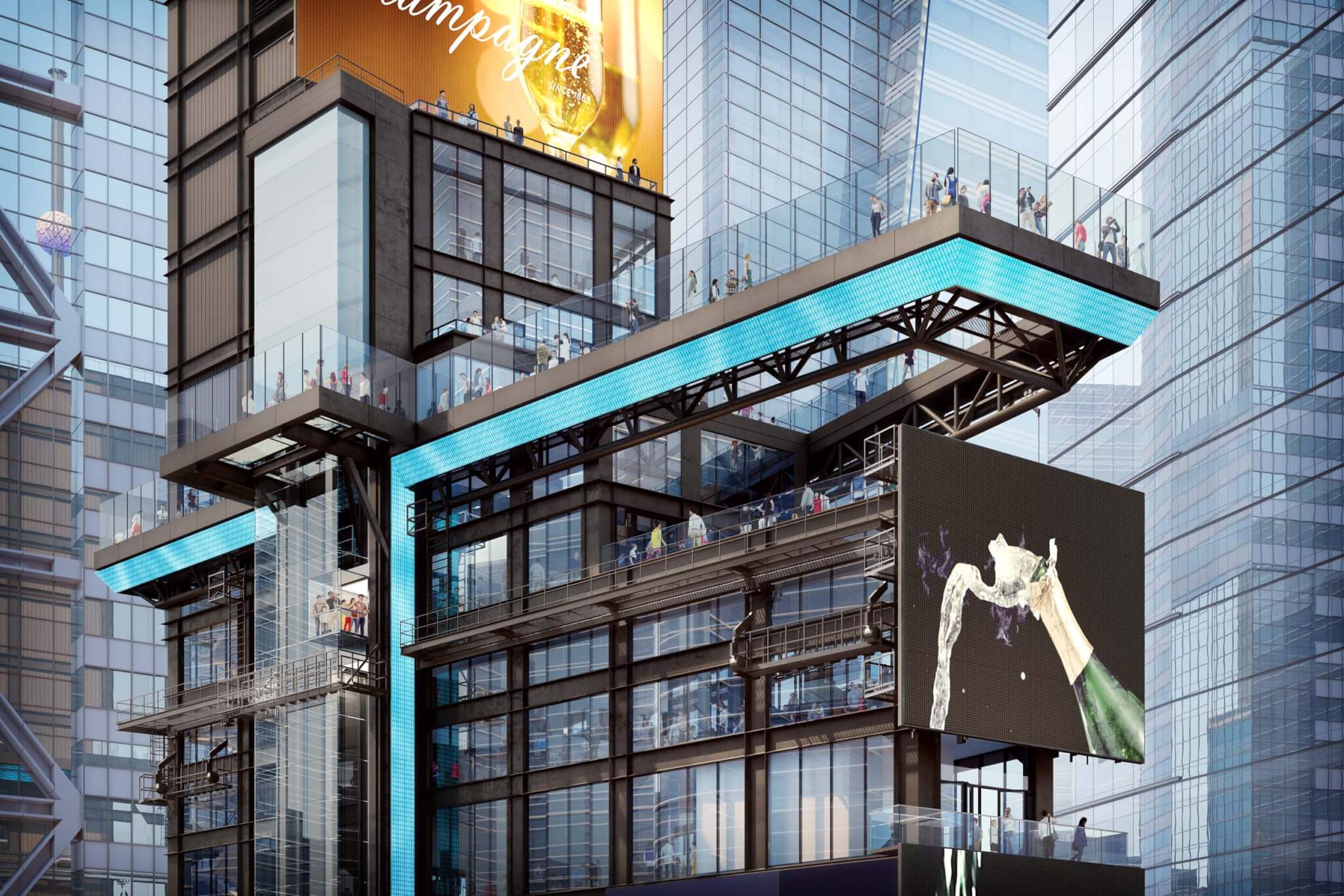 A renovation to One Times Square will add observation deck