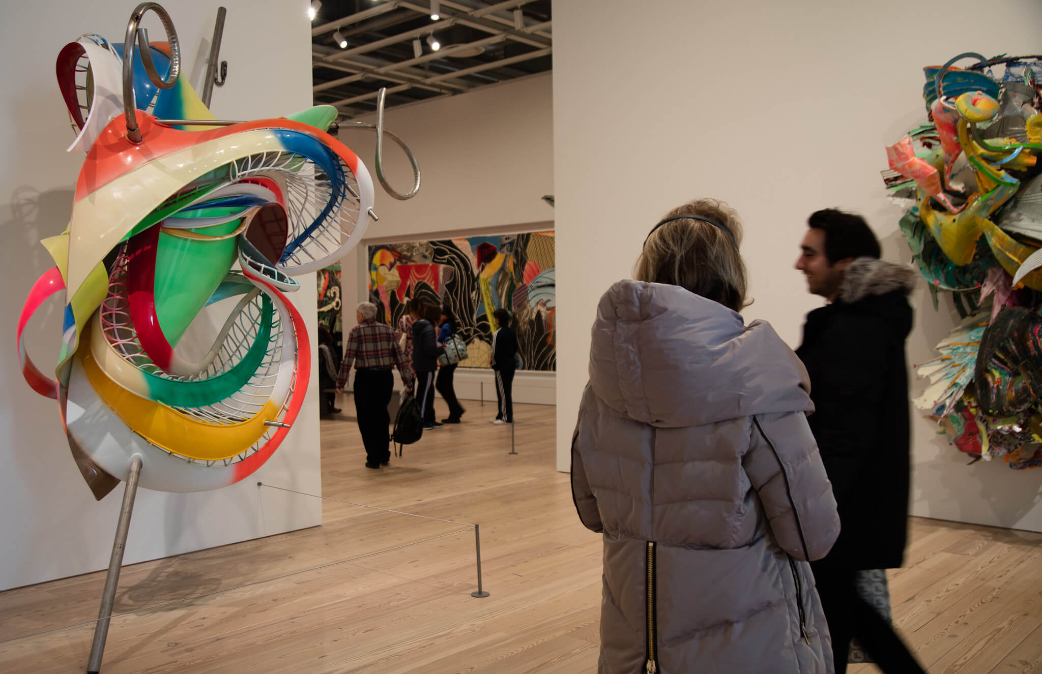Frank Stella sculptural work on view in a gallery