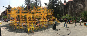 yellow hoop structure