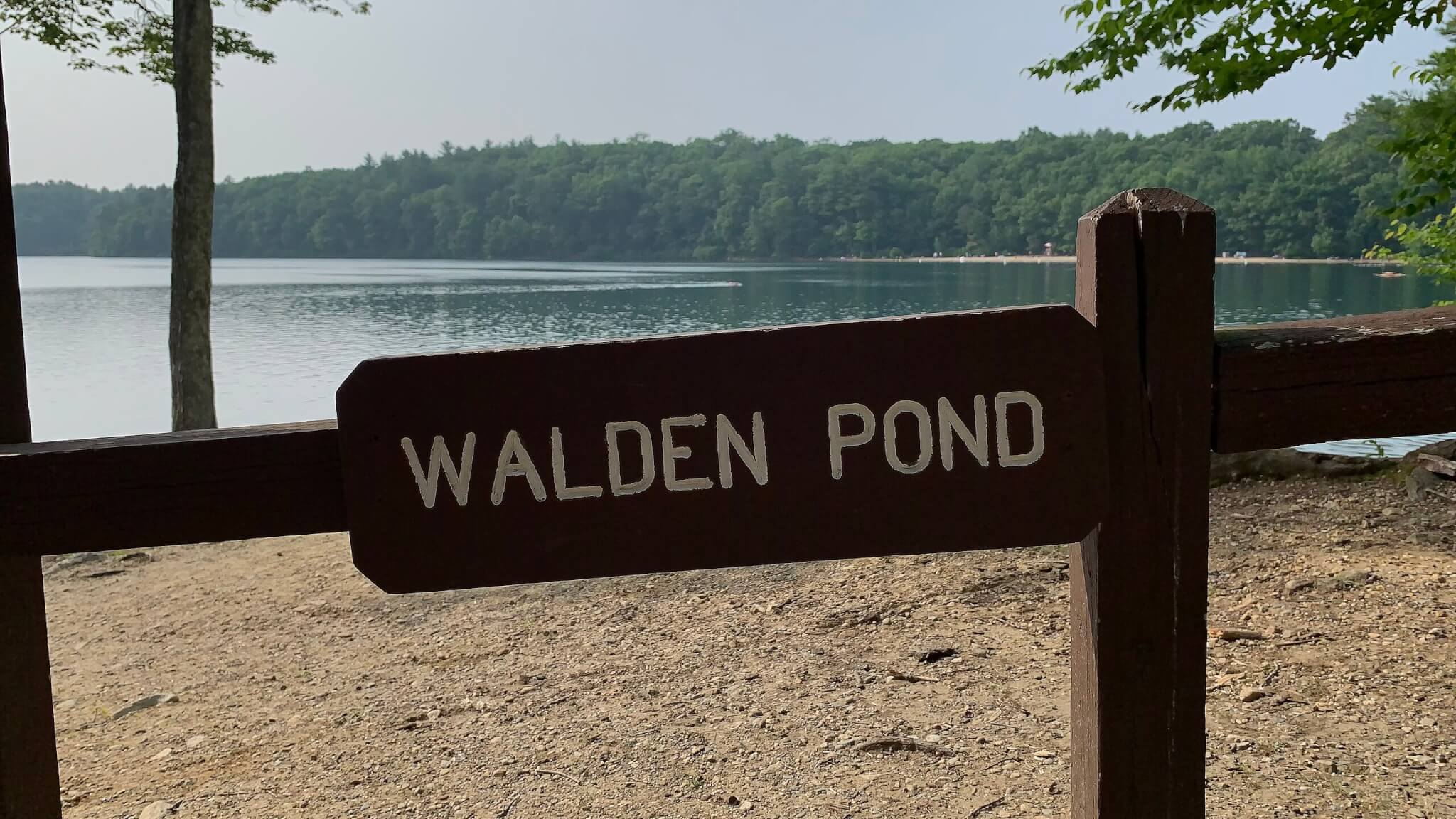 walden pond sign